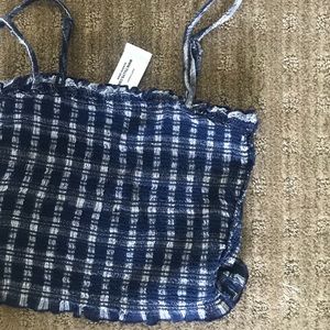 Blue and White Tank Top